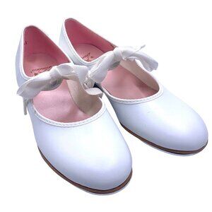 Capezio Mary Jane Tap Shoes White Womens 4.5 Girls 3 Dance New Recital 625